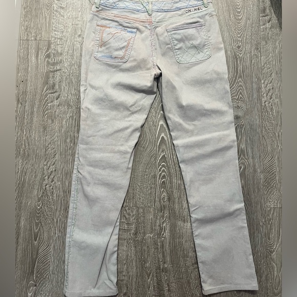 CHANEL Multicolor Embroidered Denim Jeans, Size 44 (Women) P40487V29445 - Picture 6 of 14